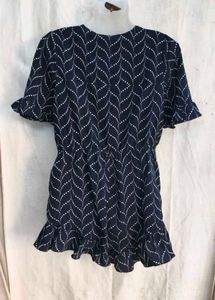 2429. Navy Blue Printed Romper