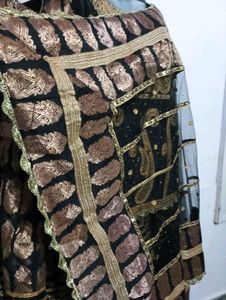 Designer Black &amp; Gold Lehenga Choli Set