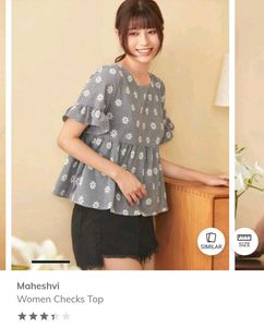 brand new Ajio Floral Print Peplum Top