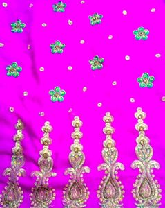 Beautiful Partywear Magenta Colour Saree