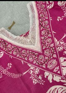 Beautiful Magenta Floral Kurta Set