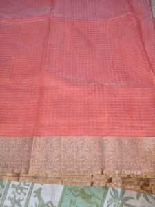 Elegant Peach Saree
