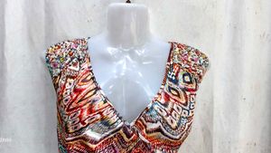 Vibrant Patterned Wrap Dress