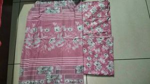 Pink Colour Mix Cotton Suit With Dupatta
