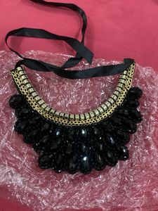 Black Beaded Neckpiece