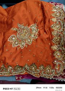 Elegant rust  Silk Saree