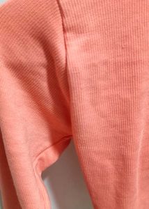 Coral Back-Tie Ruched Crop Top 🎀