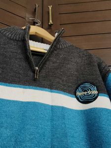Pierre Carlo Men Cool Striped Zipper Sweater
