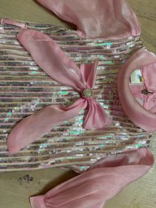 Sparkling Sequin Dress with Bow