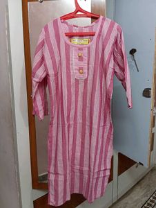 Pink Striped Kurta XL size