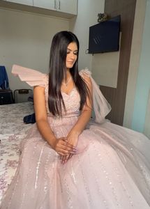 Stunning Pink Embellished Gown