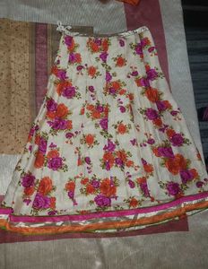 Orange &amp; Floral Indian Dress