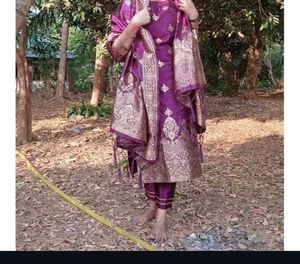 Beautiful Purple Kurta Set with Dupatta
