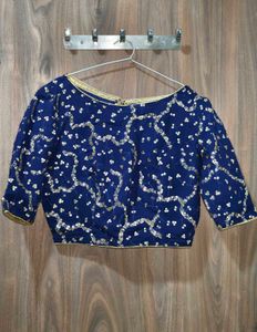 Stunning Blue Sequined Blouse