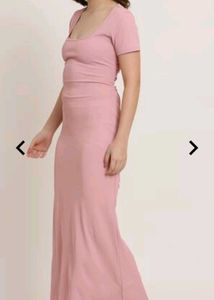 Shein Pink Maxi Sheath Dress