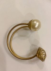 Elegant Gold Pearl Cuff Bracelet