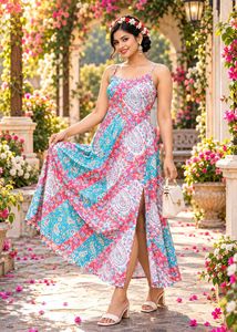 Boho Patchwork Maxi Dress