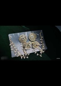 silver white chain jhumka  treditional jhumki jwel
