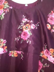 Floral Print gown with dupatta. bust Size 40in.
