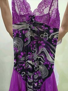 Women's Purple Floral Nightgown