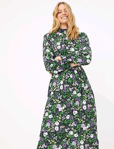 Floral waisted Midi Dress
