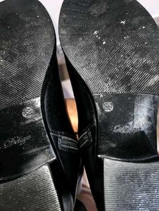 Classic Black Leather Knee-High Boots