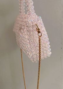Beaded Clutch with Gold Chain