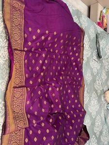 Purple Banarasi Silk Saree
