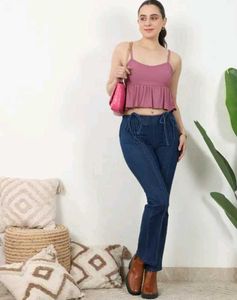 Peplum Spaghetti Strap Top