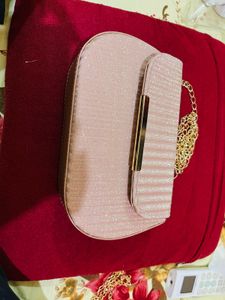 Sparkly Pink Clutch party wear new wdt tag