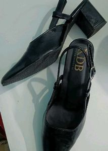 Elegant Black Patent Slingback Heels
