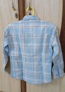 Men's Light Blue Checked Shirt