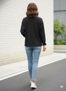 Stylish Black Long Sleeve Top