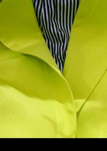 Lime Green Single-Button Blazer