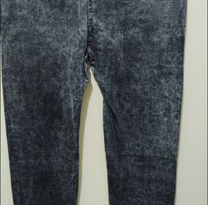 Ngal Dark Grey Denim Print Legging Jegging