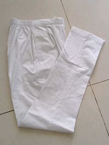 Classic White Cotton Pants