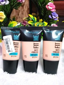 Pack of 3 Maybelline New York Liquid Foundation, M