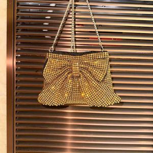 Women Luxury Rhinestones Knot Evening Bag Crystal