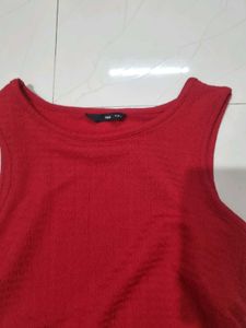 Red Sleeveless Tank Top