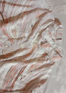 Stylish Marble Print Twisted Crop Top