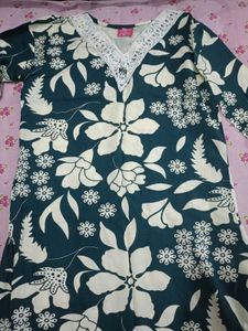 Stylish Floral Print Kurta