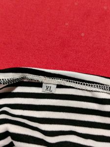 Black &amp; White Striped Halter Crop Top
