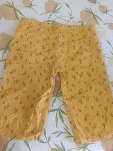 Fun Cactus Print Yellow Shorts