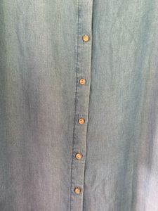 Denim Maxi Shirt Dress