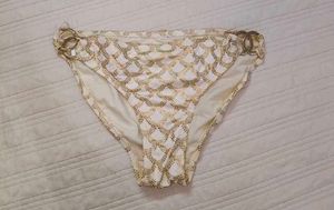 Chic White &amp; Gold Bikini Set