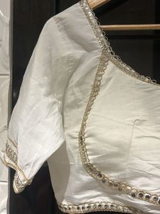 Elegant White Embellished Blouse