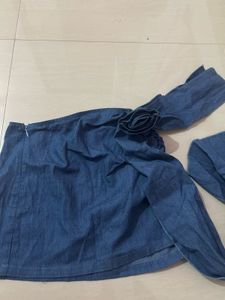 Denim tube top