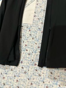 Completely New Black Flare Pants with Side Slits