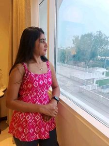 Pink Patterned Tie-Waist Top