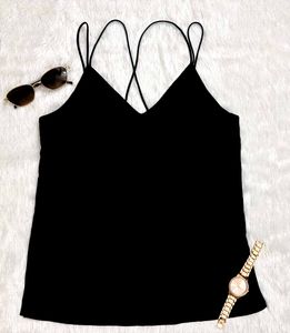 Stylish Black Spaghetti Strap Camisole Top